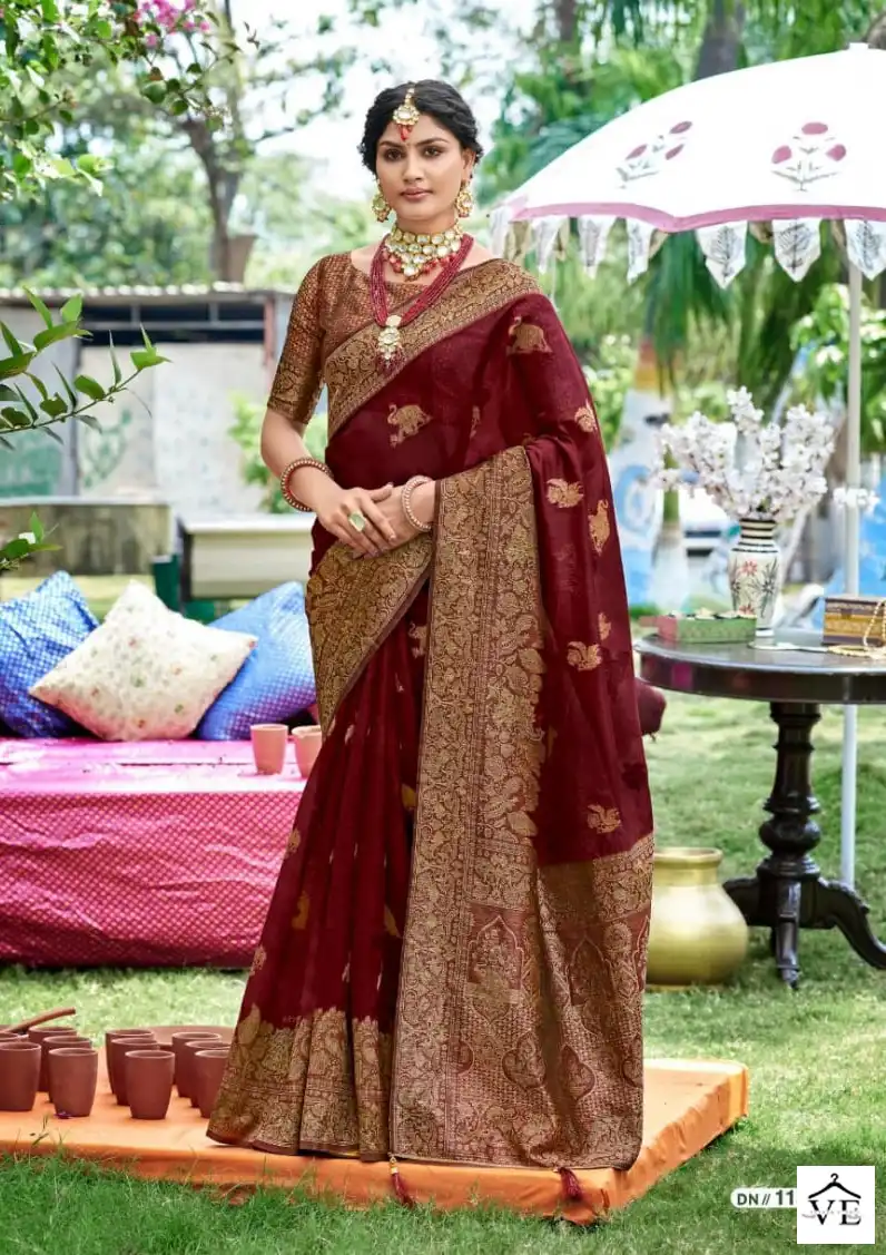 5D Designer Tanabana Vol-3 Organza Wholesale Saree Catalog — Wholesale Sarees, MPA wholesale from Surat - Gallery Image 6