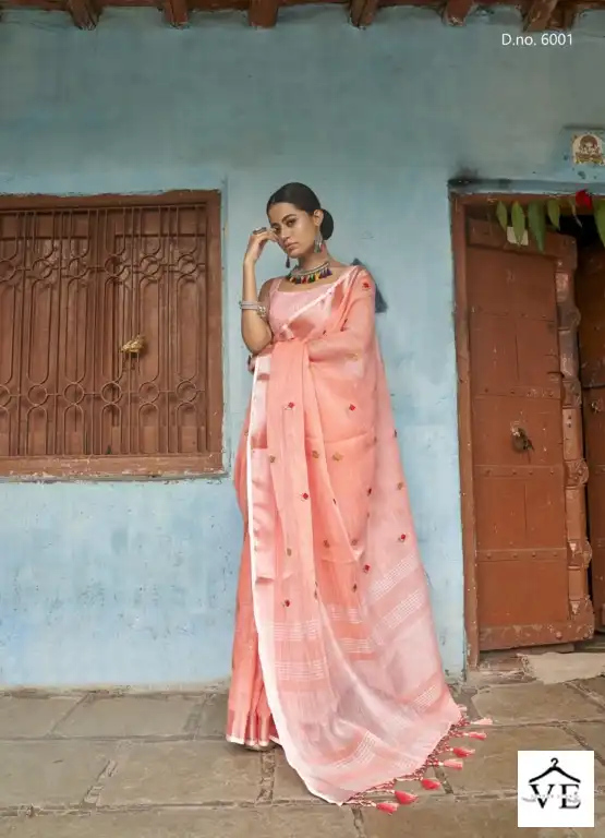 Vardan Ethnic Tara Linen Wholesale Saree Catalog — Wholesale Sarees, MPA wholesale from Surat — view 7