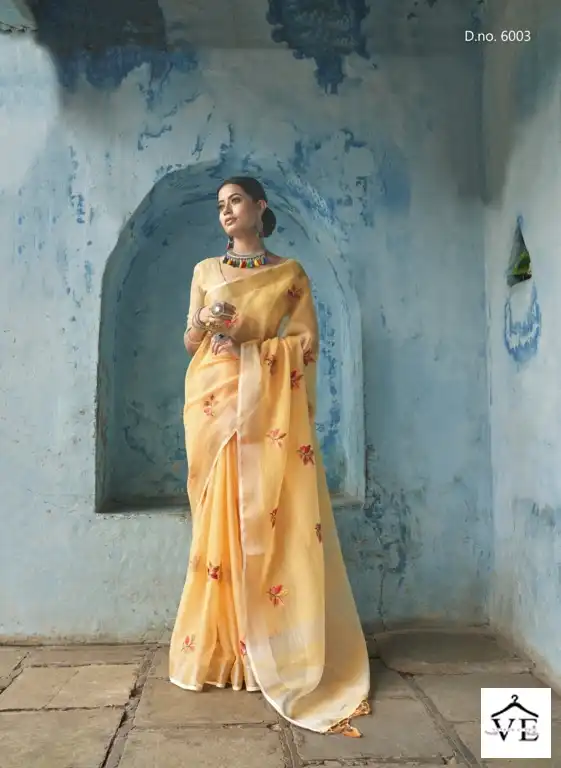 Vardan Ethnic Tara Linen Wholesale Saree Catalog — Wholesale Sarees, MPA wholesale from Surat — view 2