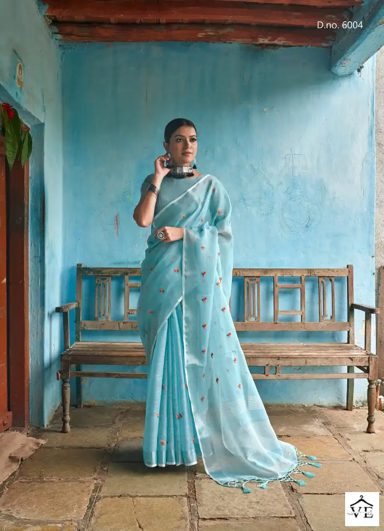 Vardan Ethnic Tara Linen Wholesale Saree Catalog — Wholesale Sarees, MPA wholesale from Surat — view 3