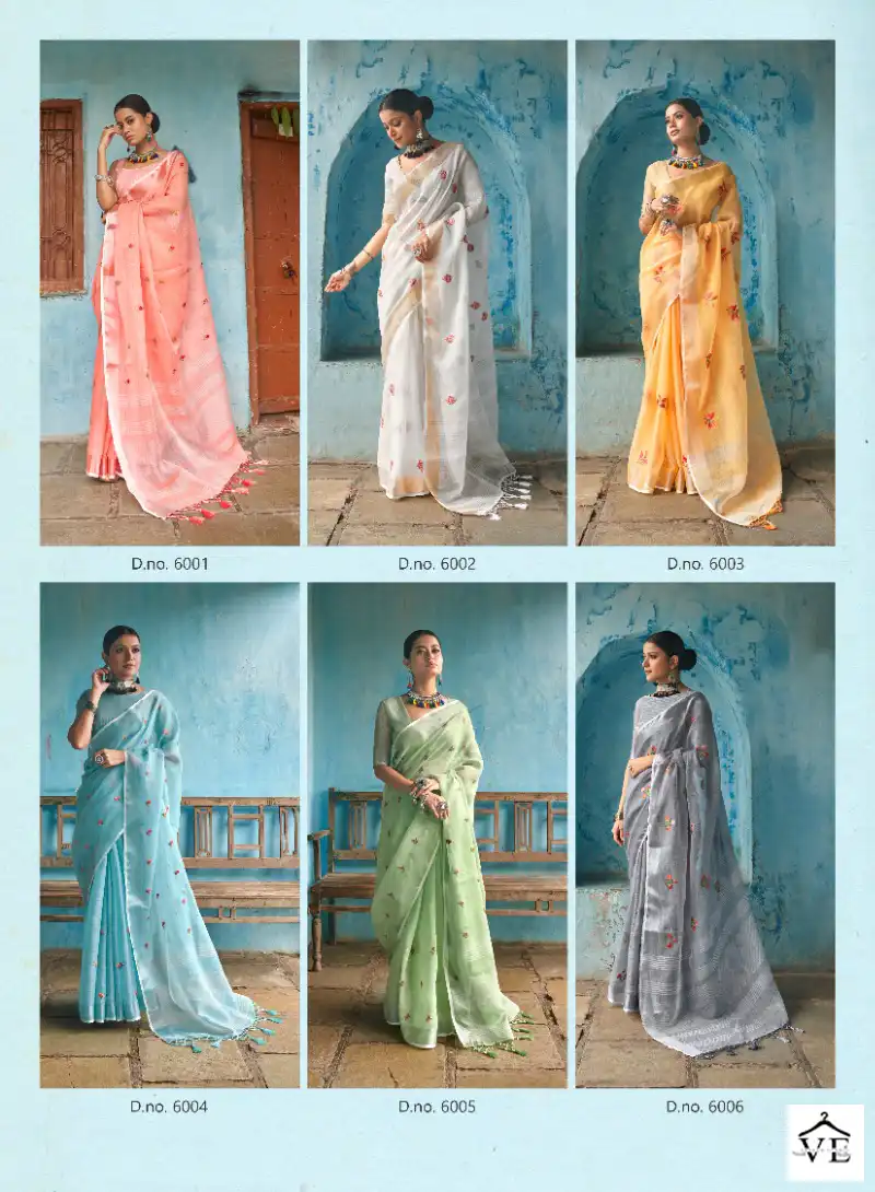 Vardan Ethnic Tara Linen Wholesale Saree Catalog — Wholesale Sarees, MPA wholesale from Surat — view 8