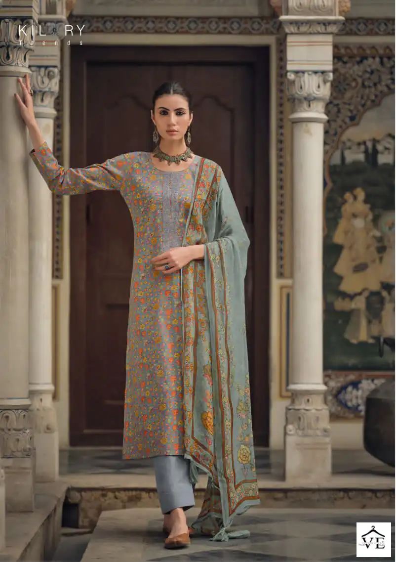 Kilory Tesoro Pure Lawn Cotton Wholesale Salwar Suit Catalog — Wholesale Salwar Suits, MPA wholesale from Surat — view 8