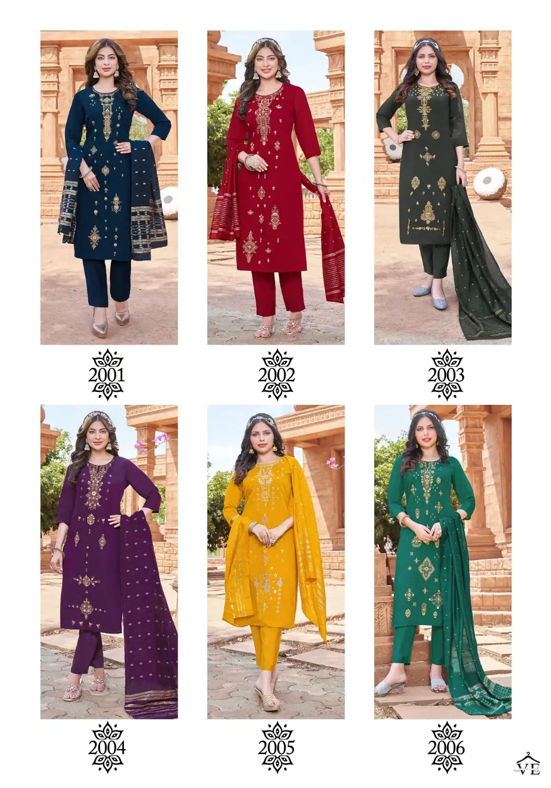Pink Mirror Tiara Viscose Silk Wholesale Readymade Designer Salwar Kameez Catalog — Wholesale Salwar Suits, MPA wholesale from Surat — view 6