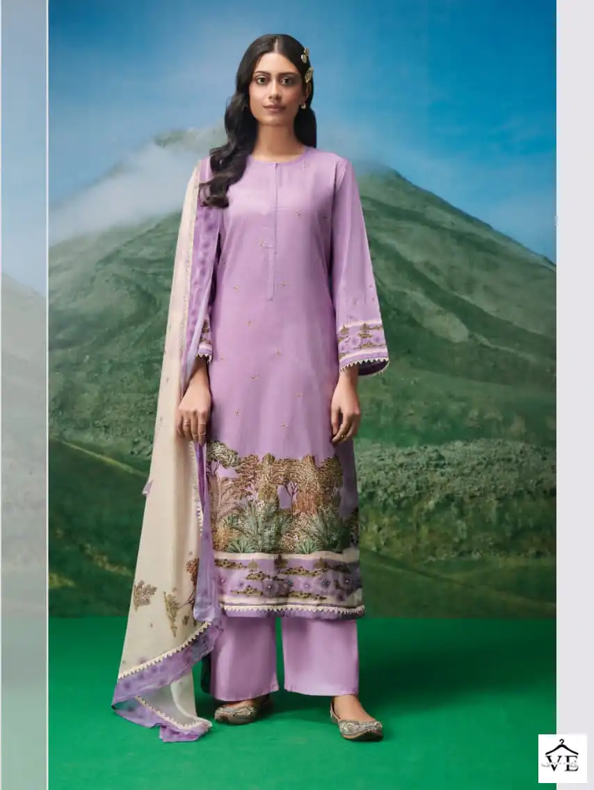 Sahiba Trees Pure Cotton Lawn Wholesale Salwar Suit Catalog — Wholesale Salwar Suits, MPA wholesale from Surat - Gallery Image 8