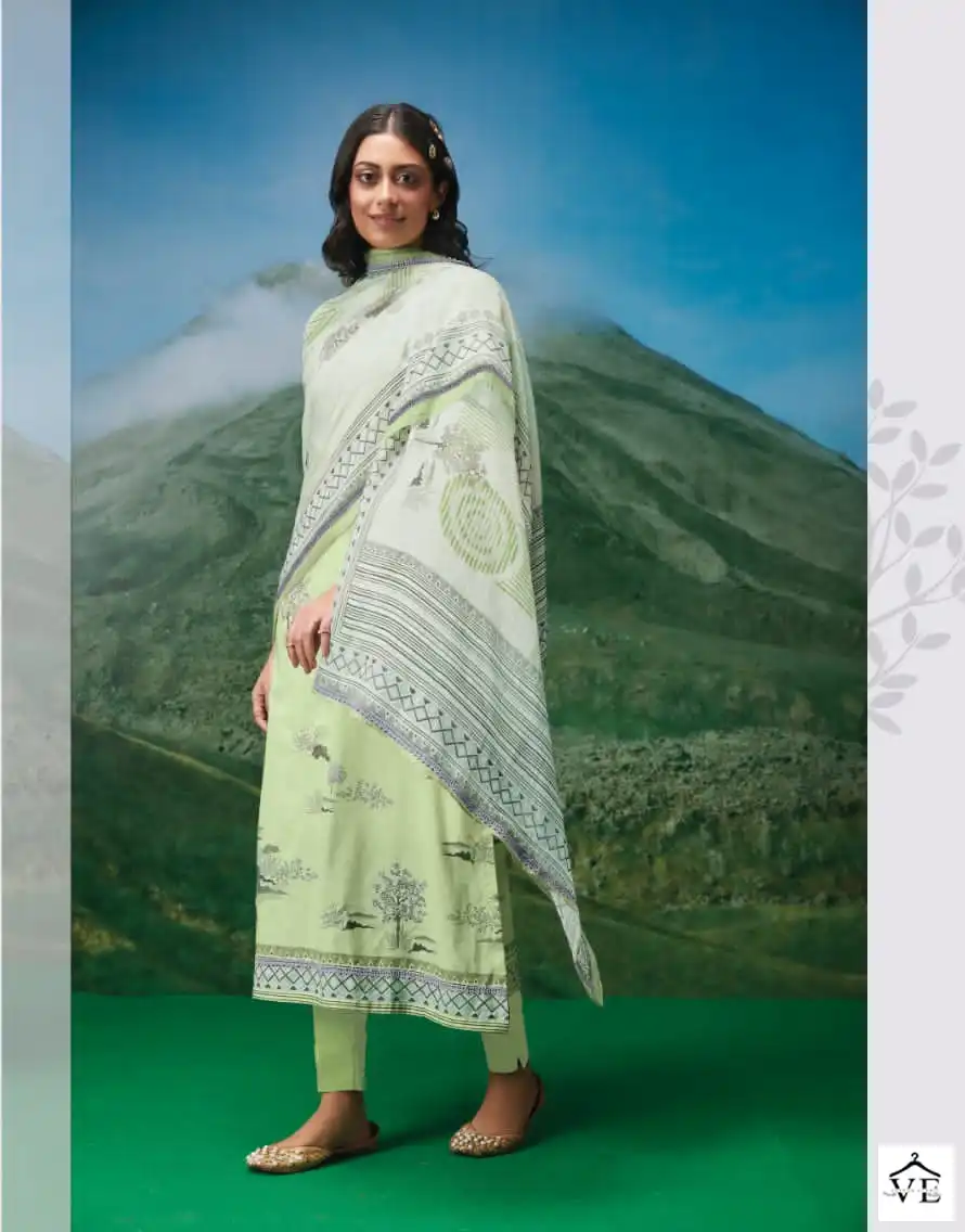 Sahiba Trees Pure Cotton Lawn Wholesale Salwar Suit Catalog — Wholesale Salwar Suits, MPA wholesale from Surat - Gallery Image 5