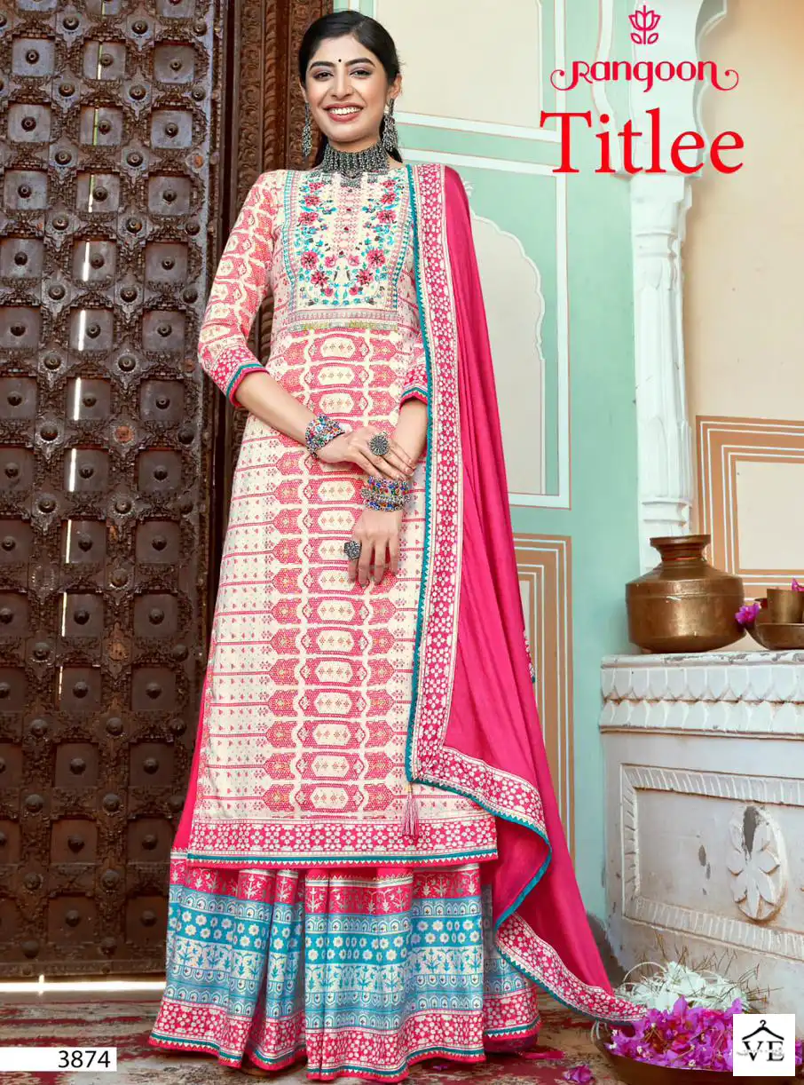 Rangoon Titlee Rayon Wholesale Readymade Suits Catalog