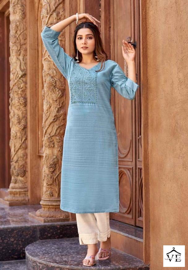 Kalaroop Kajree Fashion Vanessa Fancy Wholesale Kurti With Pant Catalog — Wholesale Kurtis, MPA wholesale from Surat - Gallery Image 3