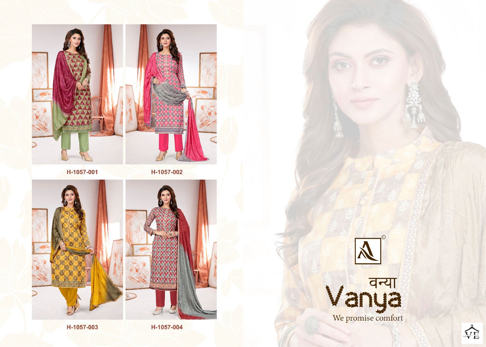 Alok Suits Vanya Jam Cotton Wholesale Salwar Suit Catalog — Wholesale Salwar Suits, MPA wholesale from Surat — view 5