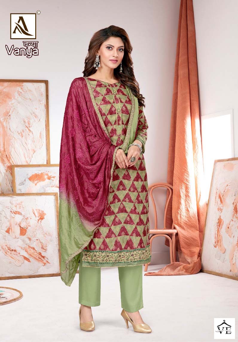 Alok Suits Vanya Jam Cotton Wholesale Salwar Suit Catalog — Wholesale Salwar Suits, MPA wholesale from Surat — view 2