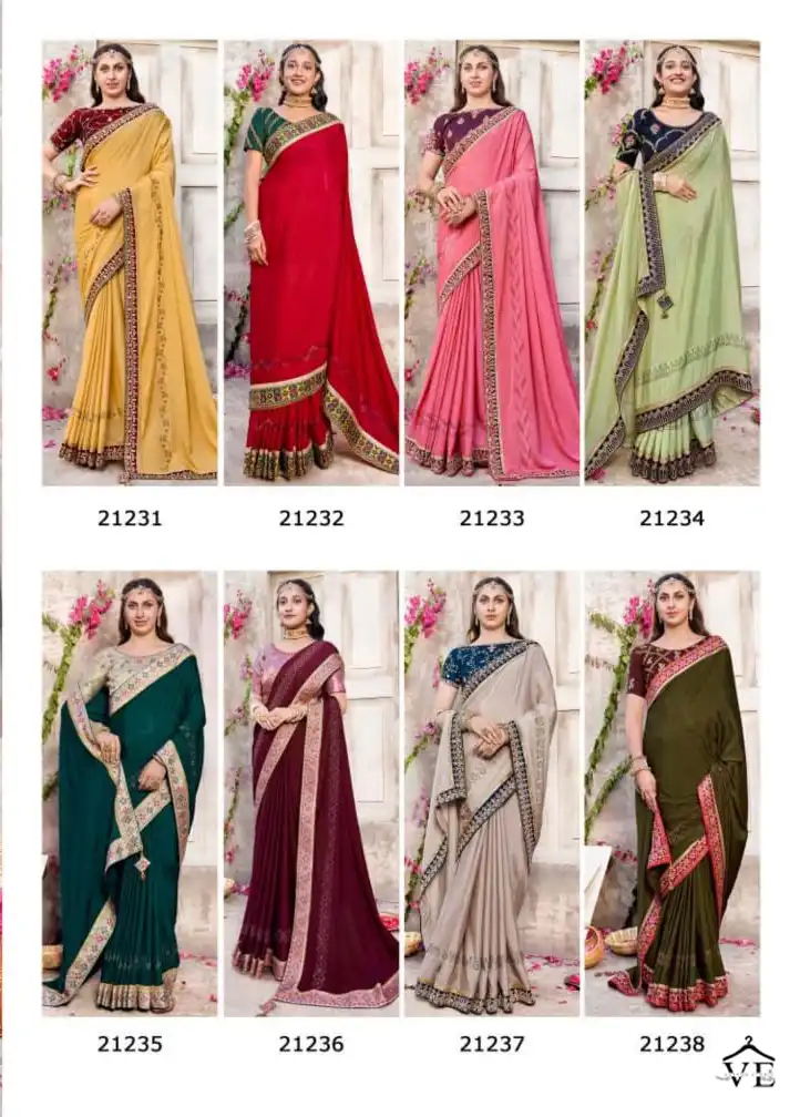Right Women Varnmala Chinon Wholesale Saree Catalog — Wholesale Sarees, MPA wholesale from Surat — view 9