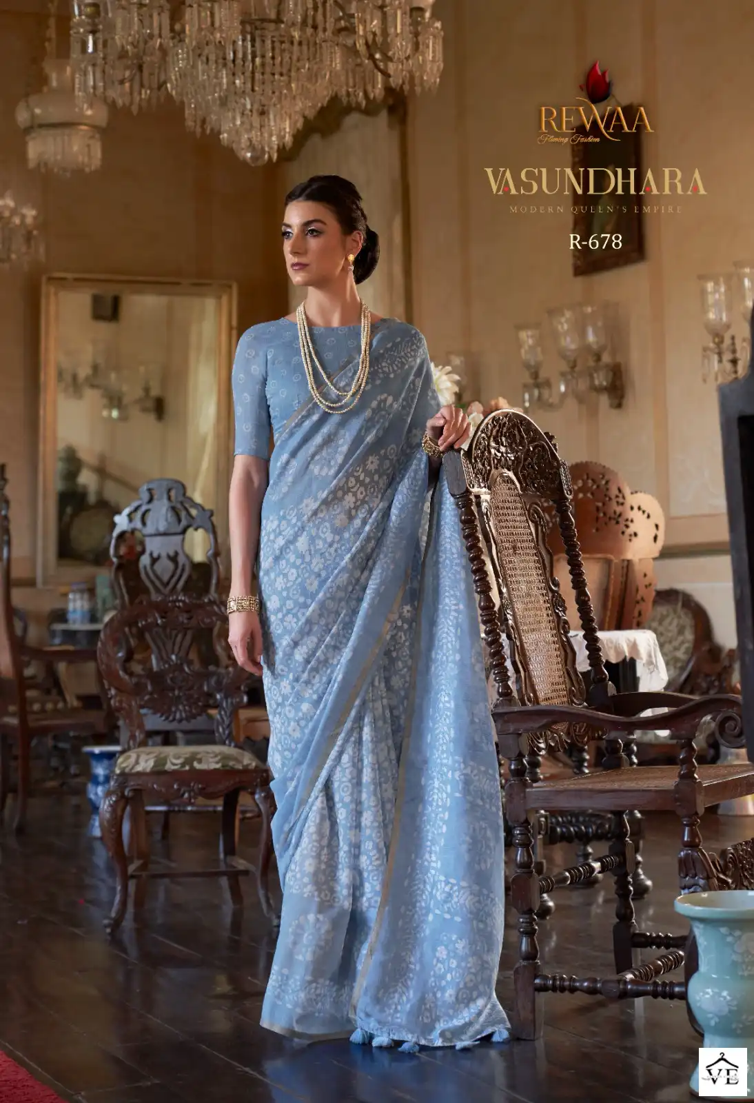 Rewaa Vasundhara Linen Cotton Wholesale Saree Catalog — Wholesale Sarees, MPA wholesale from Surat - Gallery Image 3