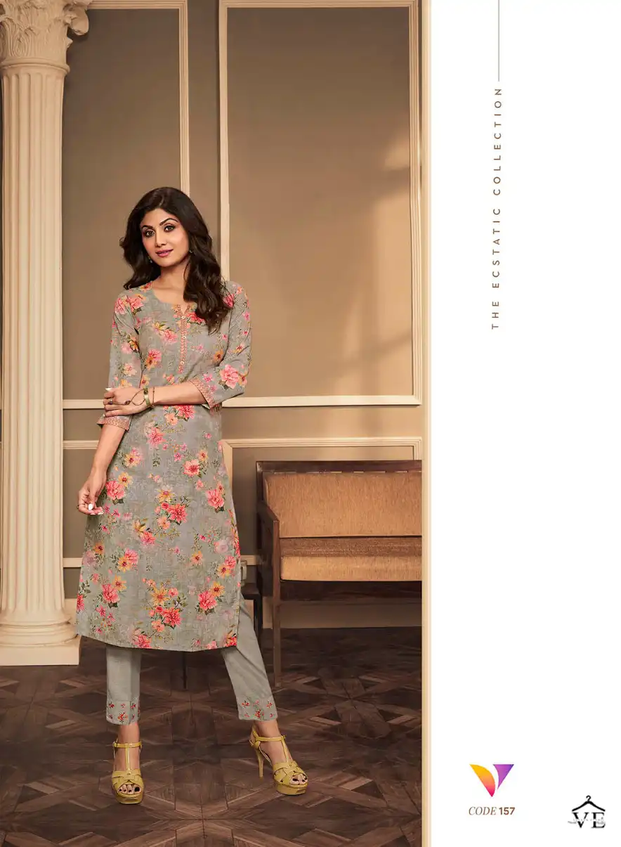 Vardan Ethnic Vatsam Shilpa Linen Wholesale Kurti With Pant Catalog — Wholesale Kurtis, MPA wholesale from Surat - Gallery Image 4