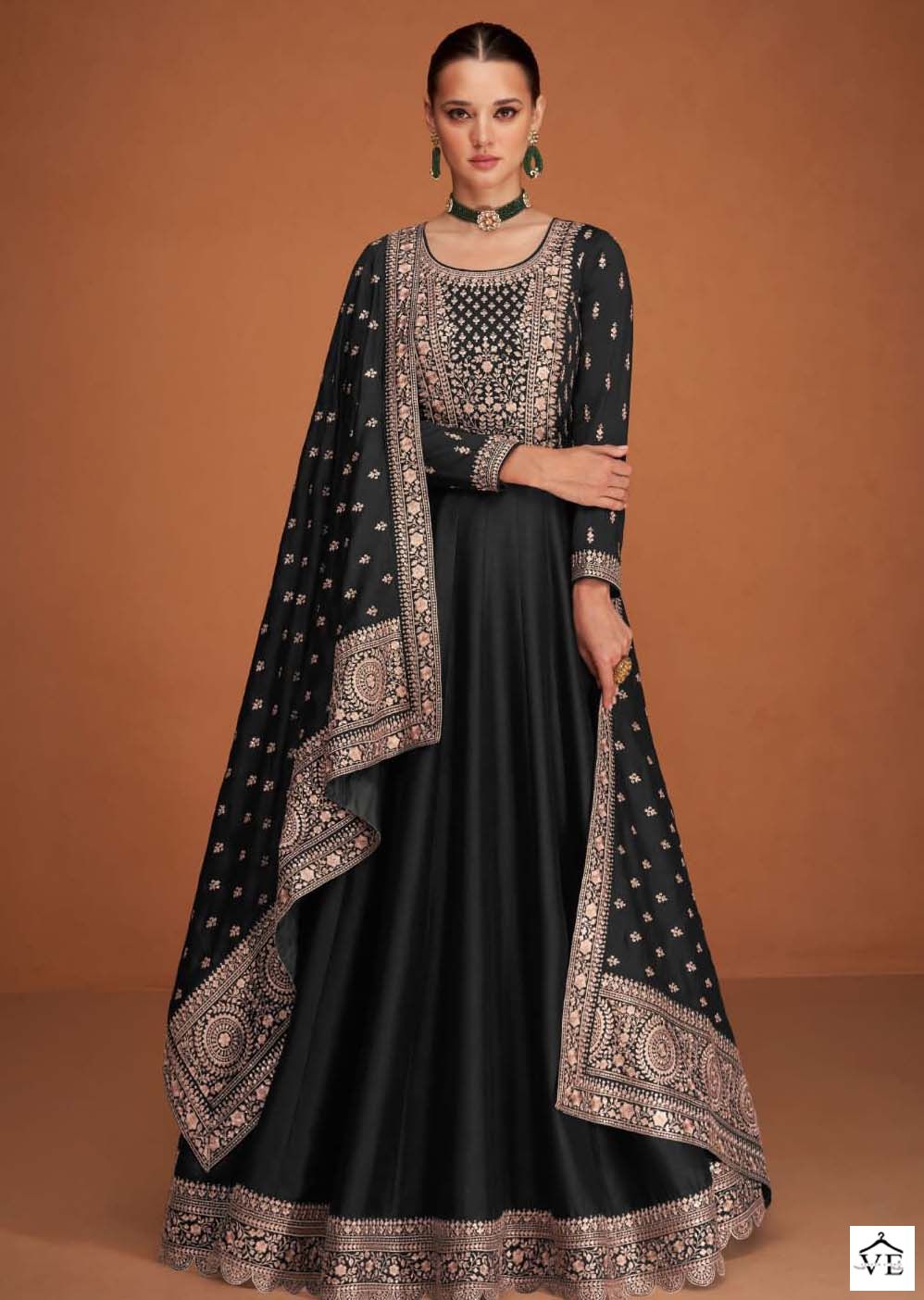 Aashirwad Veera Silk Wholesale Designer Readymade Gown Suit Catalog — Wholesale Salwar Suits, Aashirwad Creation wholesale from Surat - Gallery Image 4