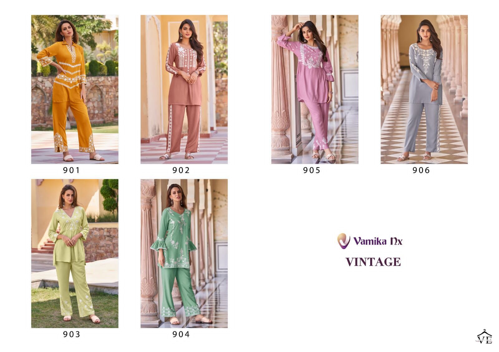 Vamika Vintage Rayon Wholesale Co-ord Set Catalog — Wholesale Kurtis, MPA wholesale from Surat — view 7