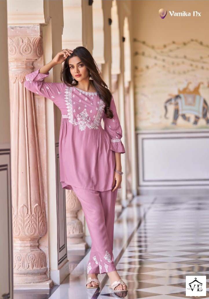 Vamika Vintage Rayon Wholesale Co-ord Set Catalog — Wholesale Kurtis, MPA wholesale from Surat — view 3
