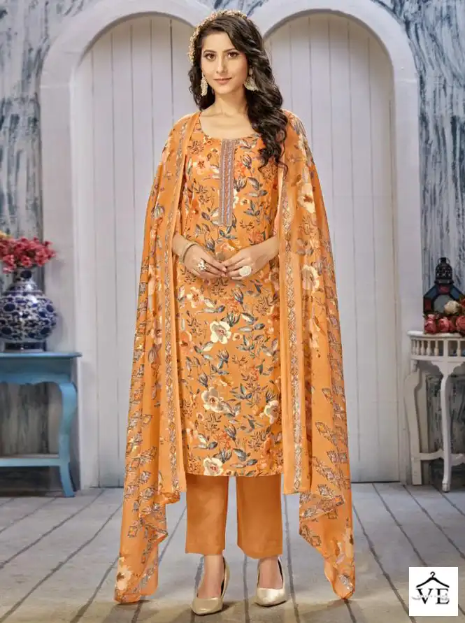 Bipson Volvo-2104 Pure Cotton Wholesale Salwar Suit Catalog — Wholesale Salwar Suits, MPA wholesale from Surat — view 1