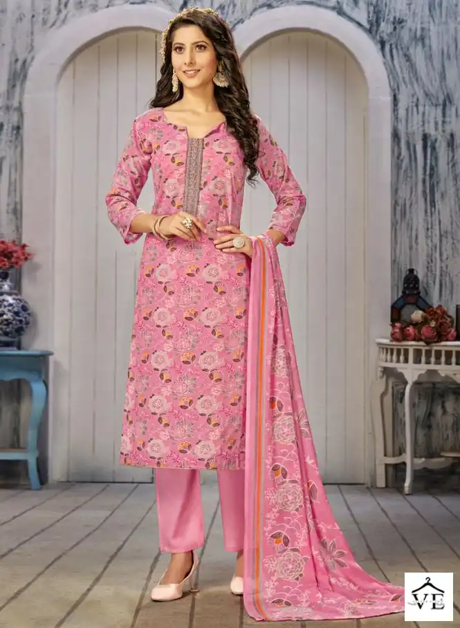 Bipson Volvo-2105 Pure Cotton Wholesale Salwar Suit Catalog — Wholesale Salwar Suits, MPA wholesale from Surat — view 1