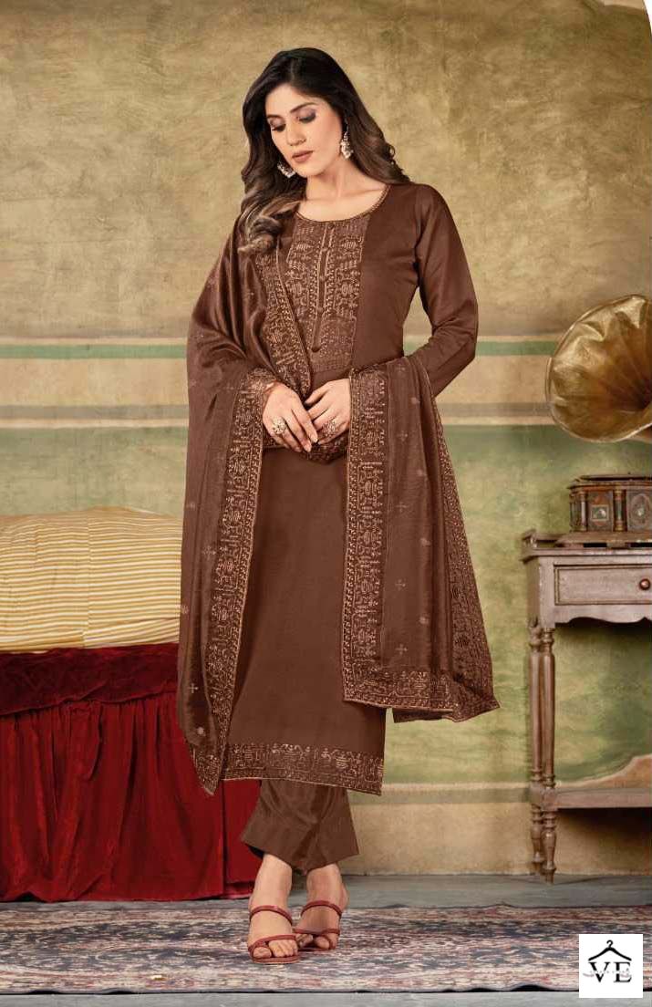 Brij Valusha Silk Wholesale Salwar Suit Catalog — Wholesale Salwar Suits, MPA wholesale from Surat - Gallery Image 3