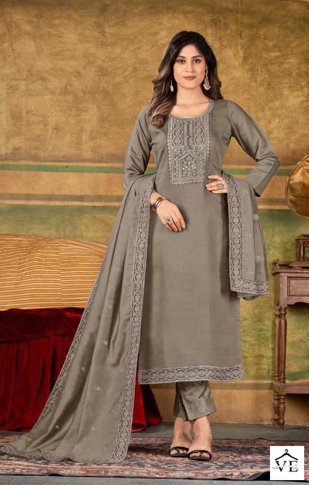 Brij Valusha Silk Wholesale Salwar Suit Catalog — Wholesale Salwar Suits, MPA wholesale from Surat - Gallery Image 8