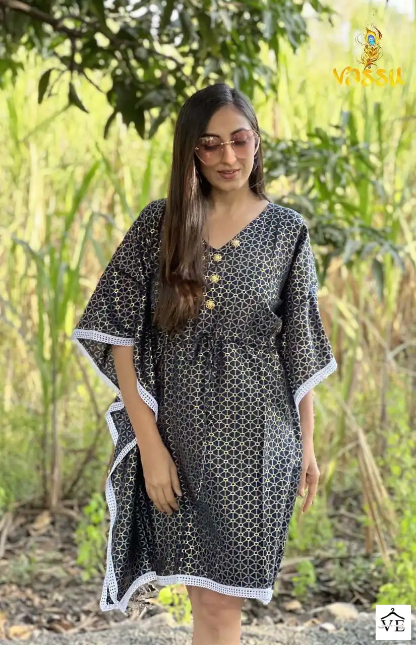 Vassu Summer Heavy Muslin Wholesale Kaftan Catalog — Wholesale Kurtis, MPA wholesale from Surat - Gallery Image 5