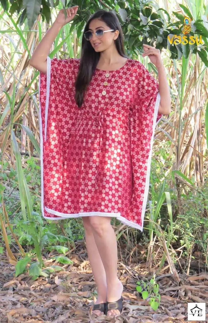 Vassu Summer Heavy Muslin Wholesale Kaftan Catalog — Wholesale Kurtis, MPA wholesale from Surat - Gallery Image 7