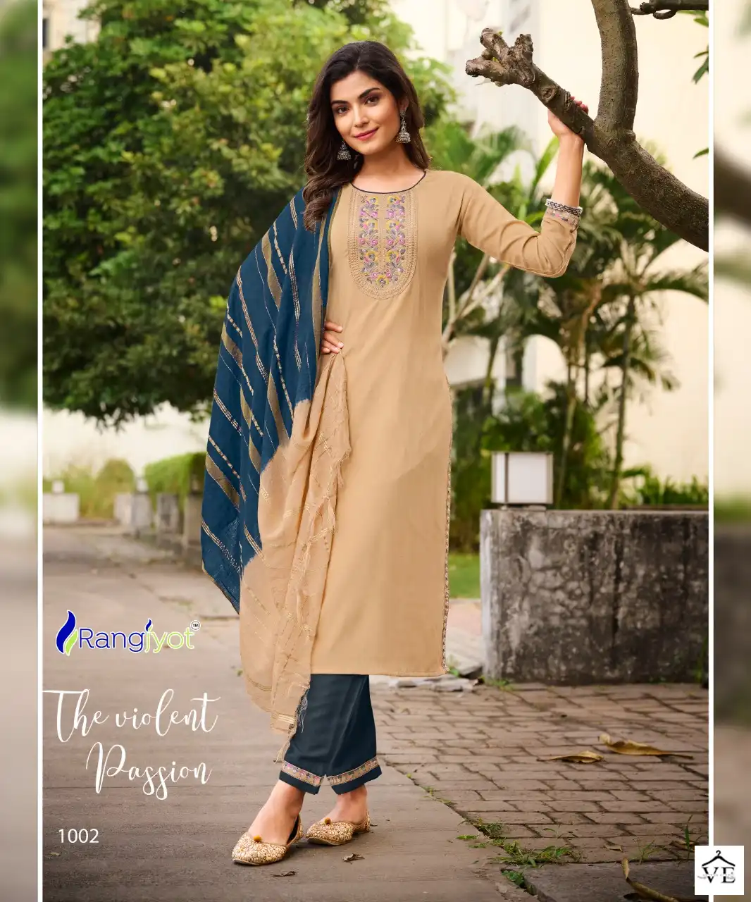 Rangjyot Veena Vol-1 Dobby Rayon Wholesale Readymade Suit Catalog — Wholesale Salwar Suits, MPA wholesale from Surat - Gallery Image 5
