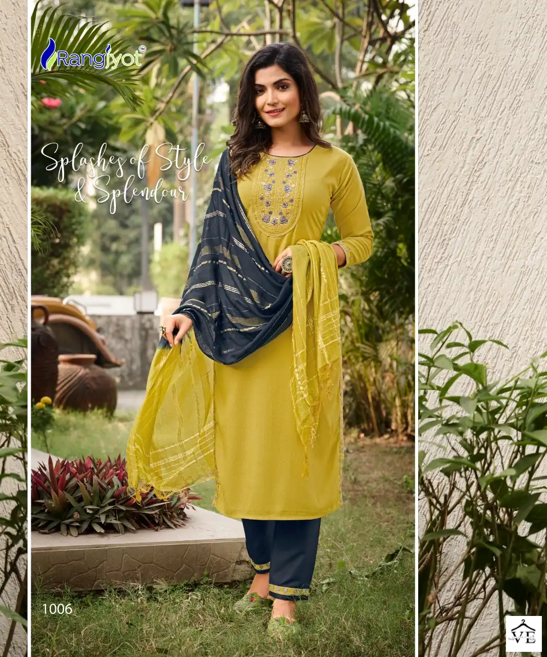 Rangjyot Veena Vol-1 Dobby Rayon Wholesale Readymade Suit Catalog — Wholesale Salwar Suits, MPA wholesale from Surat - Gallery Image 3
