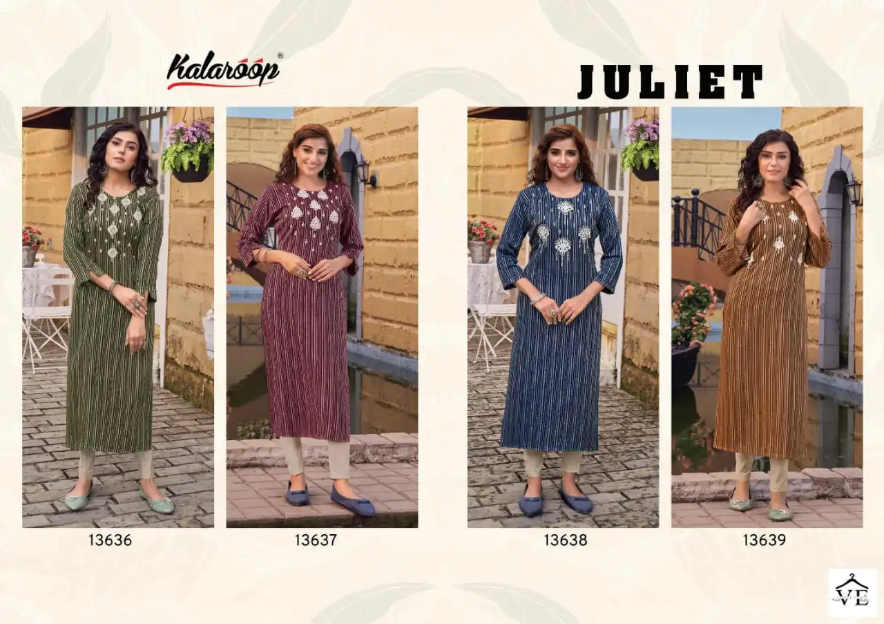 Kalaroop Juliet Fancy Rayon Wholesale Kurti Catalog — Wholesale Kurtis, MPA wholesale from Surat — view 5