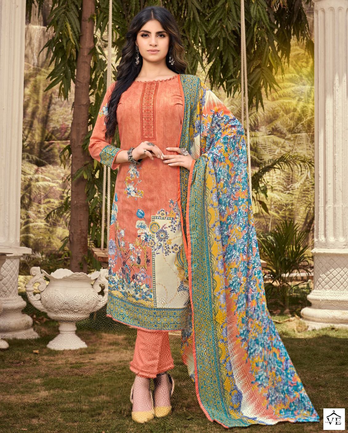 Al Karam Jasmine Vol 2 Pure Soft Cotton Wholesale Pakistani Salwar Suit Catalog — Wholesale Salwar Suits, Alkaram wholesale from Surat — view 1