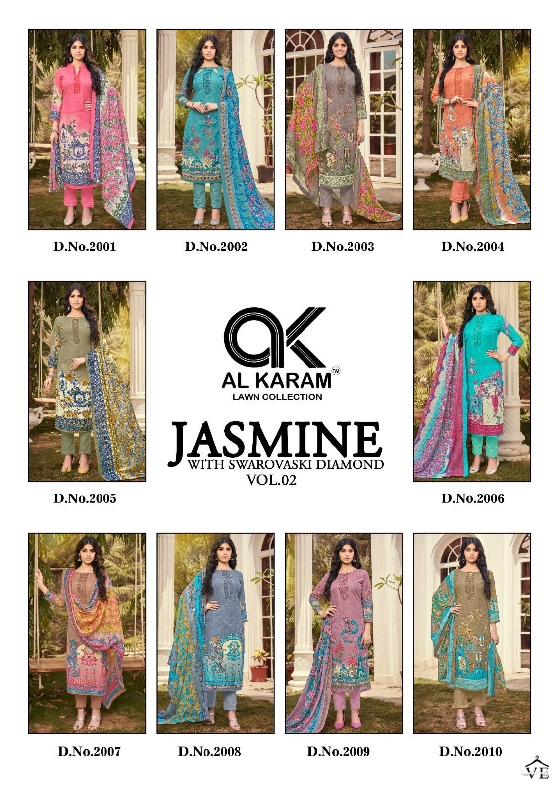 Al Karam Jasmine Vol 2 Pure Soft Cotton Wholesale Pakistani Salwar Suit Catalog — Wholesale Salwar Suits, Alkaram wholesale from Surat — view 11