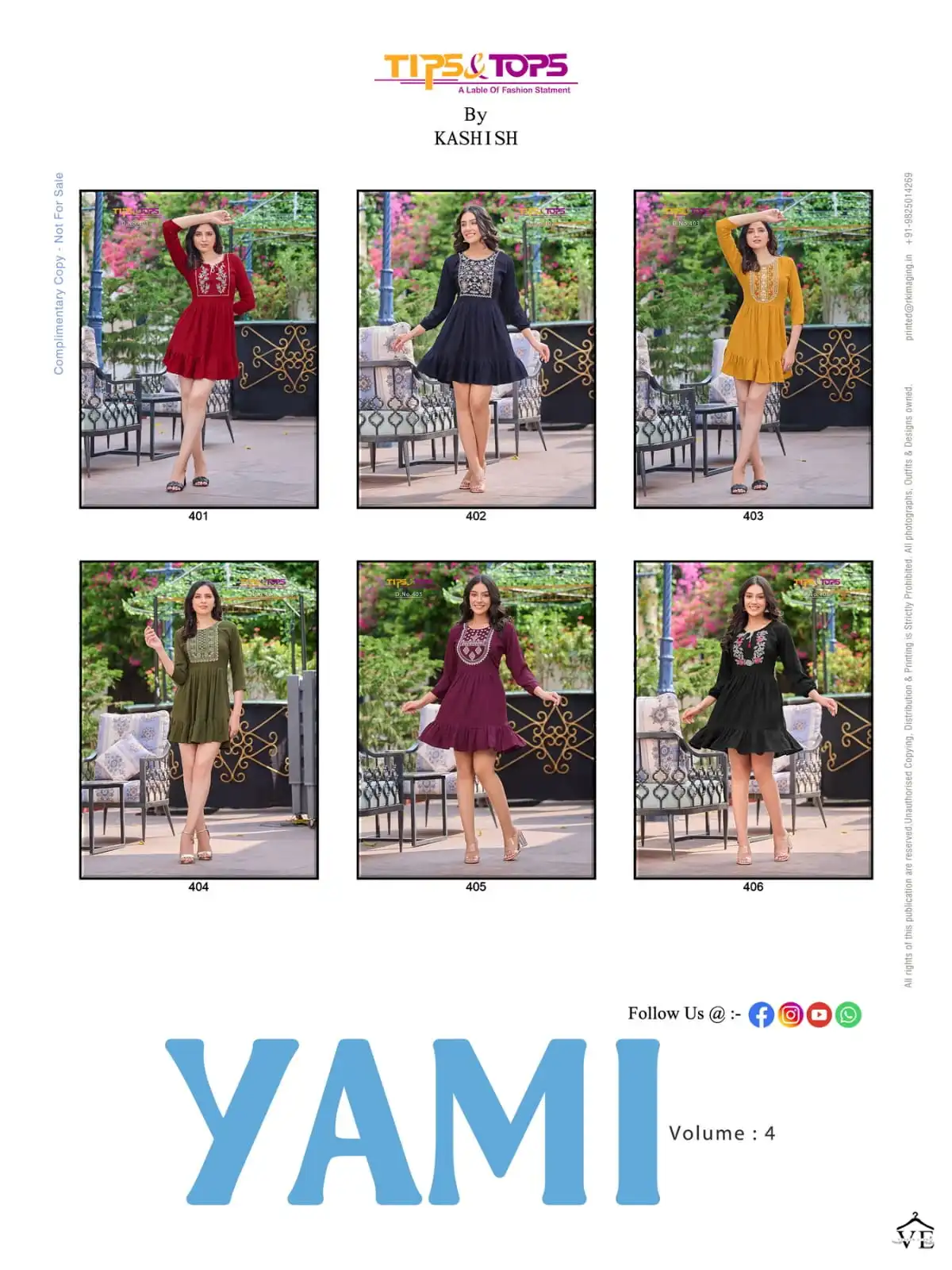 Tips &amp; Tops Yami Vol 4 Rayon Wholesale Fancy Shorties Catalog — Wholesale Kurtis, MPA wholesale from Surat — view 7