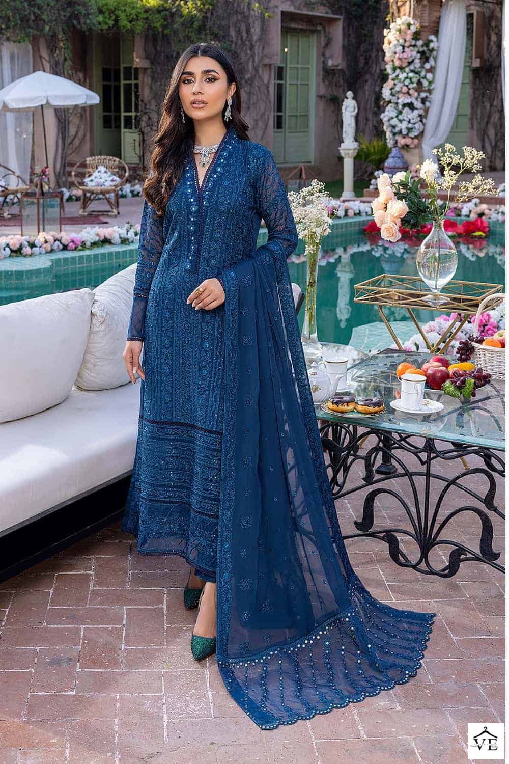 Zaha Dno 10051 Georgette Wholesale Pakistani Salwar Suit Catalog — Wholesale Salwar Suits, MPA wholesale from Surat — view 1