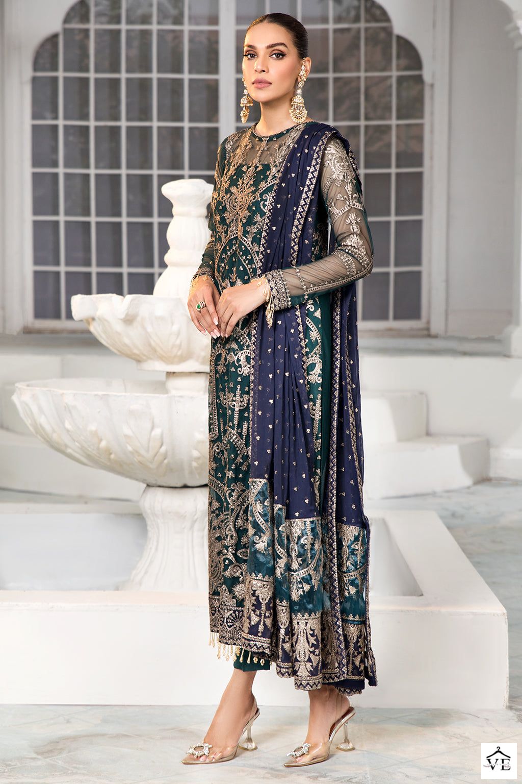 Zaha Dno 10117 Georgette Wholesale Pakistani Salwar Suit Catalog — Wholesale Salwar Suits, MPA wholesale from Surat — view 2