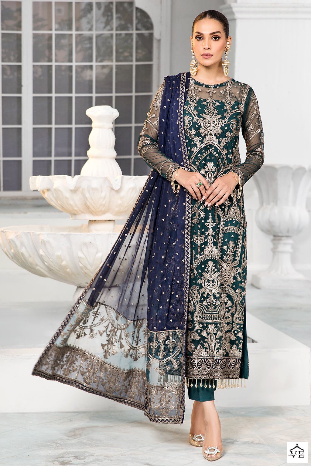 Zaha Dno 10117 Georgette Wholesale Pakistani Salwar Suit Catalog — Wholesale Salwar Suits, MPA wholesale from Surat — view 1