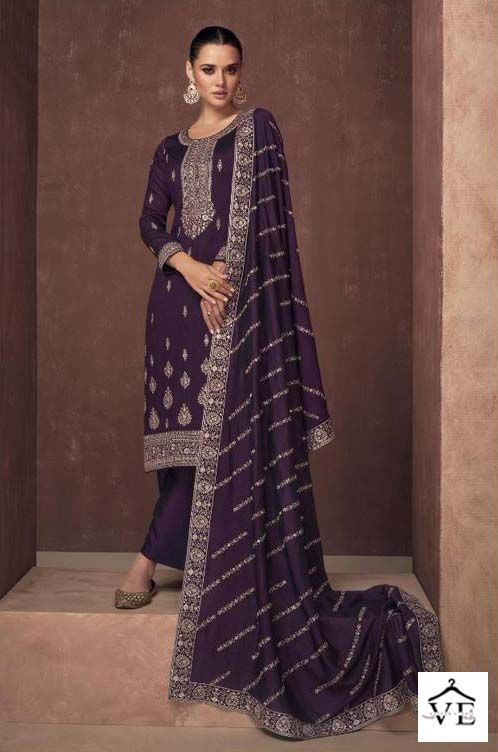 Aashirwad Zaha Silk Wholesale Designer Salwar Suit Catalog — Wholesale Salwar Suits, Aashirwad Creation wholesale from Surat - Gallery Image 3