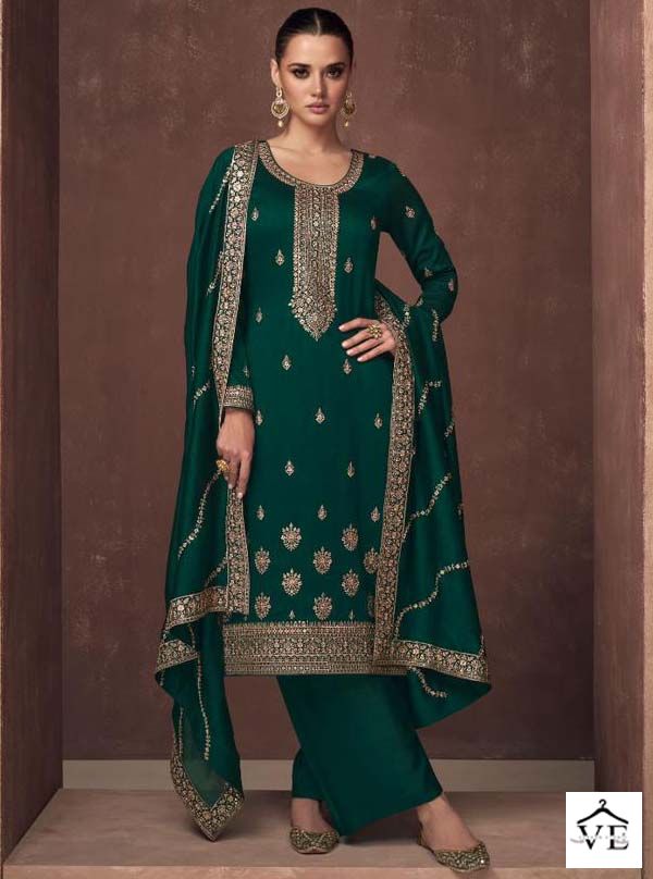 Aashirwad Zaha Silk Wholesale Designer Salwar Suit Catalog — Wholesale Salwar Suits, Aashirwad Creation wholesale from Surat — view 1