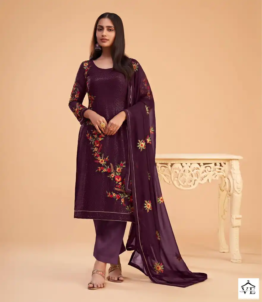 Alizeh Zaida Vol-12 Georgette Wholesale Designer Suits Catalog — Wholesale Salwar Suits, Alizeh wholesale from Surat - Gallery Image 2