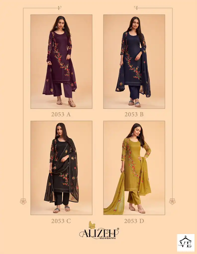 Alizeh Zaida Vol-12 Georgette Wholesale Designer Suits Catalog — Wholesale Salwar Suits, Alizeh wholesale from Surat — view 8