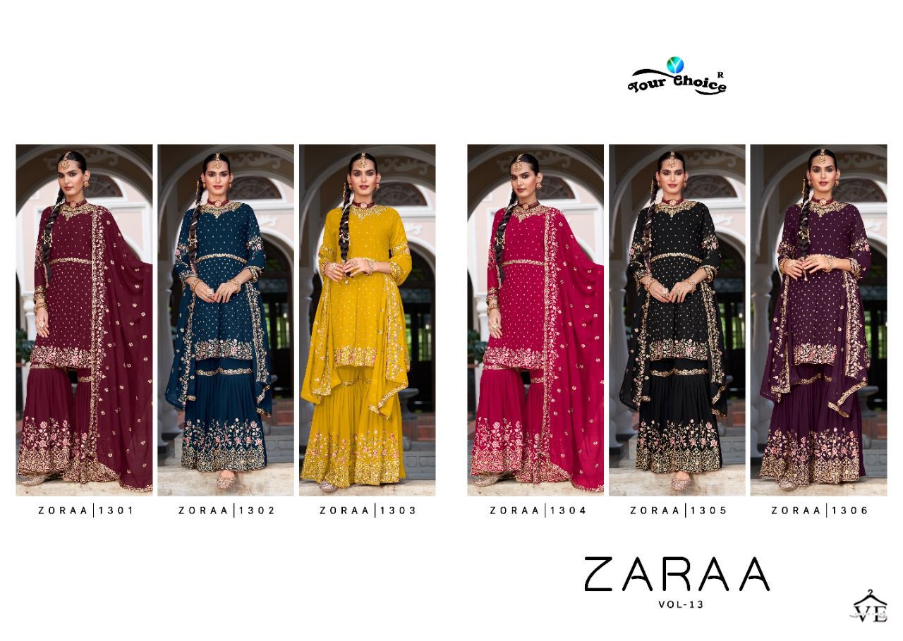 Your Choice Zaraa Vol 13 Georgette Wholesale Designer Salwar Suit Catalog — Wholesale Salwar Suits, MPA wholesale from Surat — view 7
