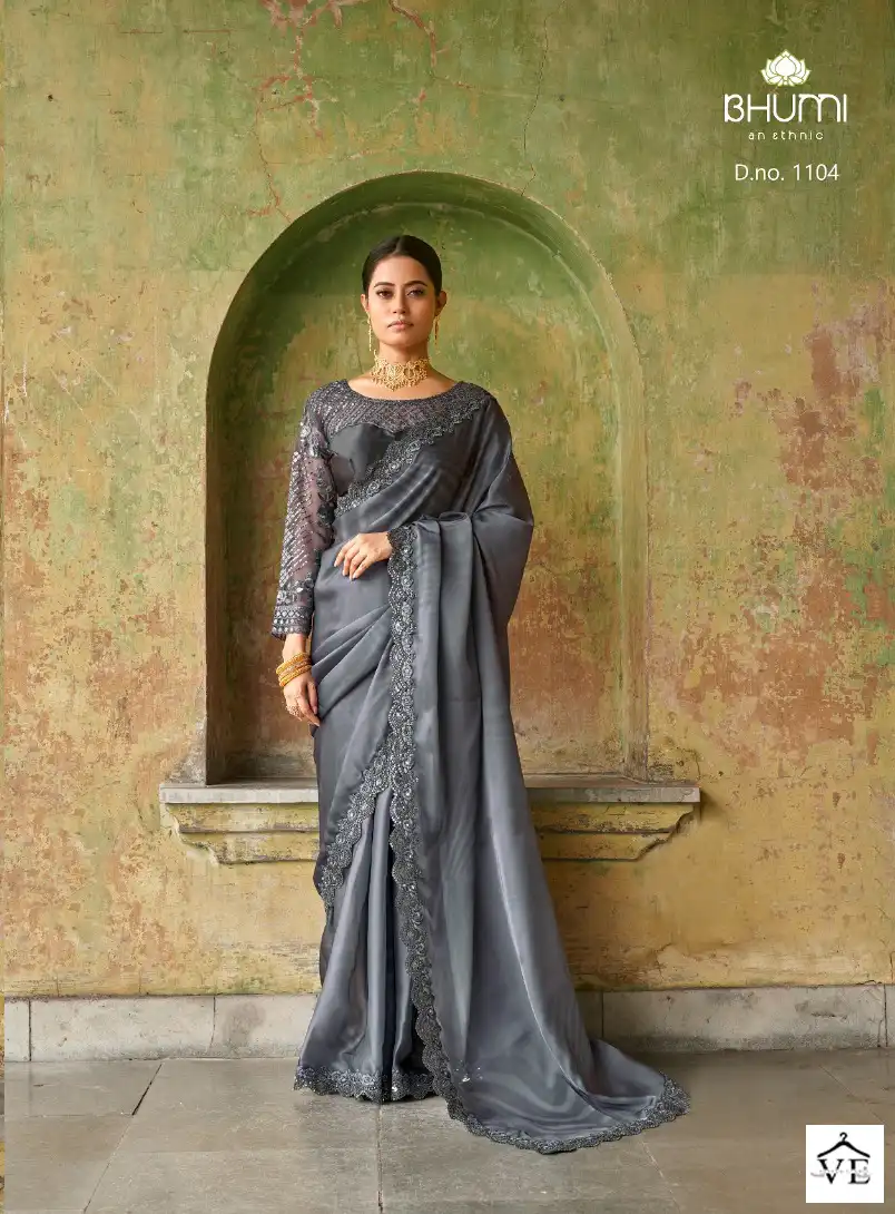 Bhumi Zuri Satin Wholesale Designer Saree Catalog — Wholesale Sarees, MPA wholesale from Surat — view 3