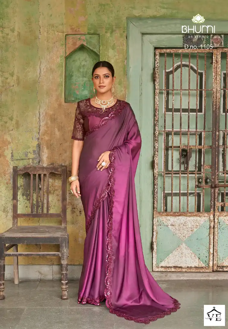 Bhumi Zuri Satin Wholesale Designer Saree Catalog — Wholesale Sarees, MPA wholesale from Surat — view 4