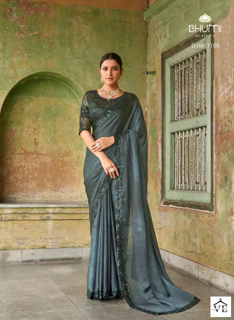 Bhumi Zuri Satin Wholesale Designer Saree Catalog — Wholesale Sarees, MPA wholesale from Surat — view 6