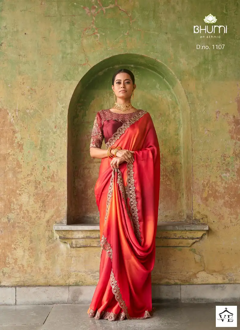 Bhumi Zuri Satin Wholesale Designer Saree Catalog — Wholesale Sarees, MPA wholesale from Surat — view 7