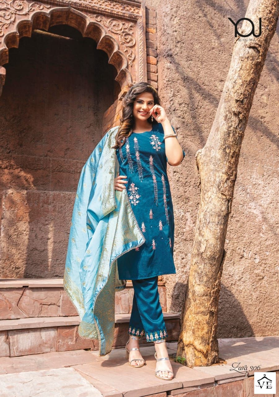 Wanna Zara Vol 3 Chinon Silk Wholesale Readymade Salwar Suit Catalog — Wholesale Salwar Suits, MPA wholesale from Surat - Gallery Image 3
