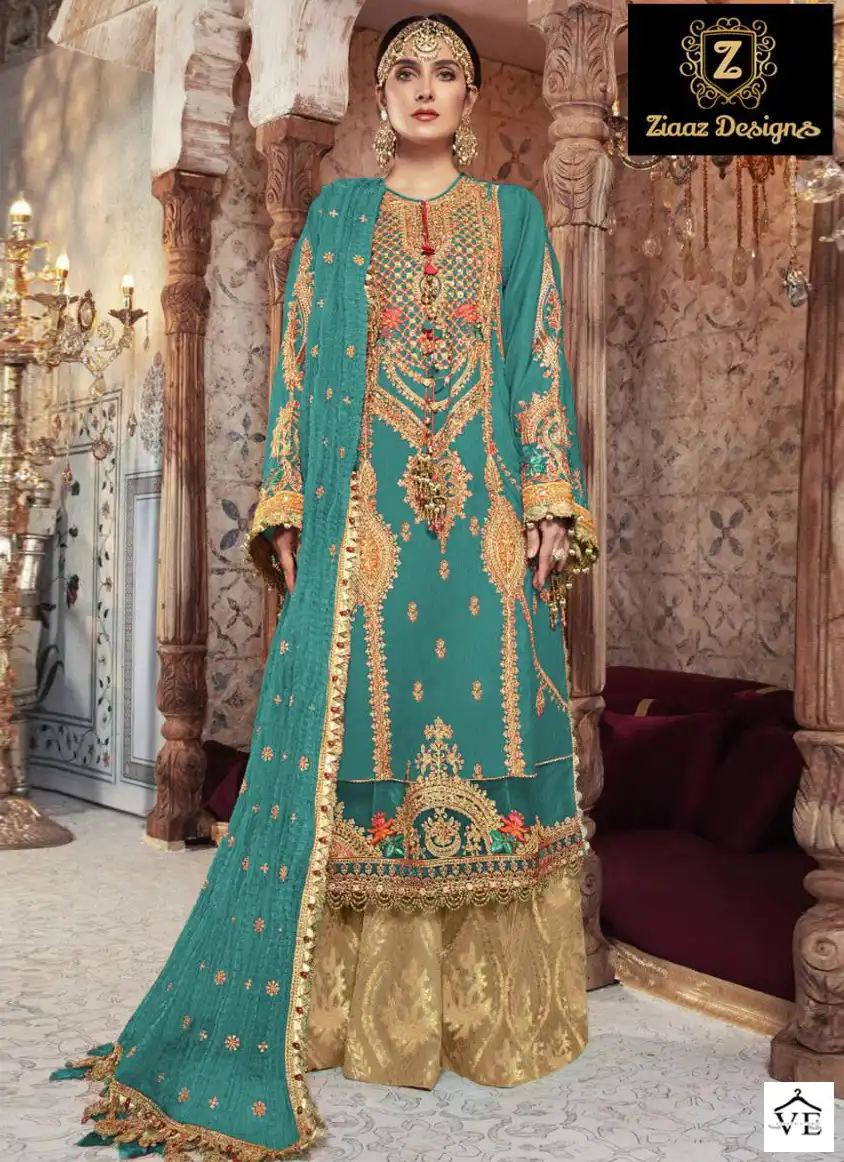 Ziaaz Z Series Vol 5 Organza Wholesale Pakistani Suit Catalog — Wholesale Salwar Suits, MPA wholesale from Surat — view 1