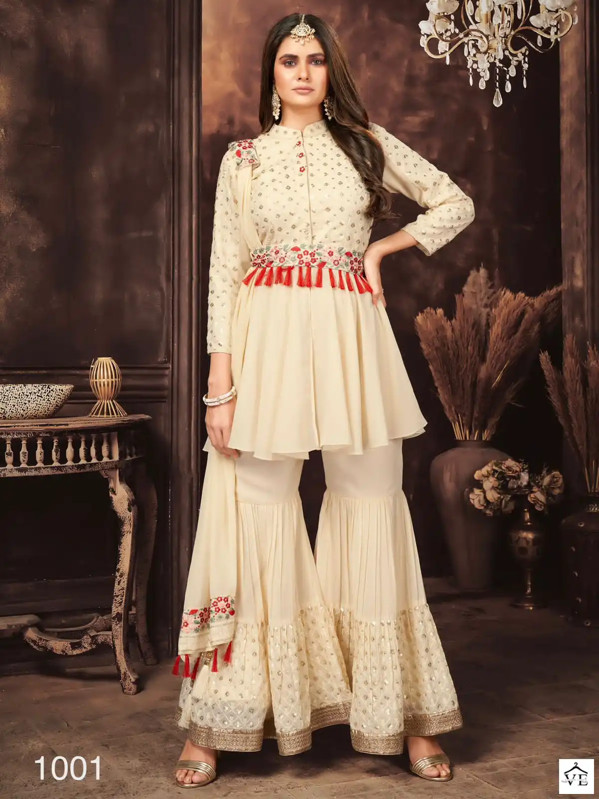 Anjani Art Couture Collection Vol 1 Georgette And Chinnon Wholesale Ready To Wear Suits Catalog — Wholesale Salwar Suits, MPA wholesale from Surat — view 1