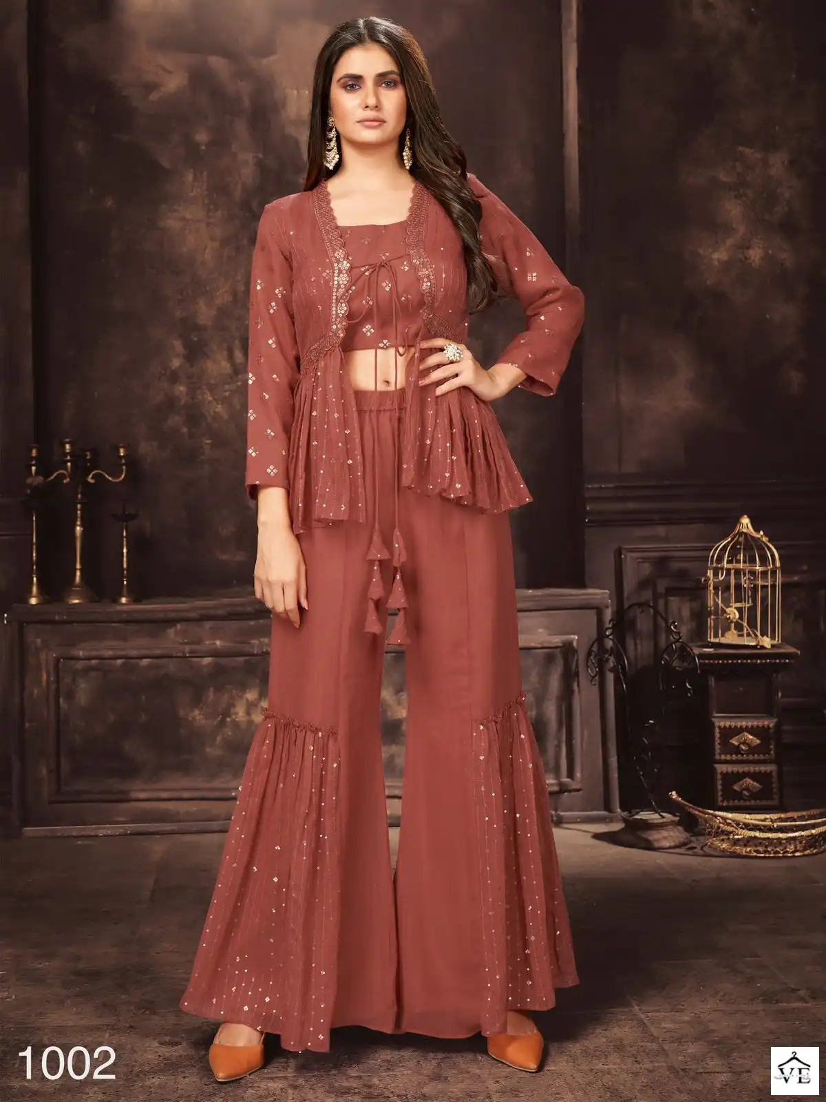 Anjani Art Couture Collection Vol 1 Georgette And Chinnon Wholesale Ready To Wear Suits Catalog — Wholesale Salwar Suits, MPA wholesale from Surat - Gallery Image 3