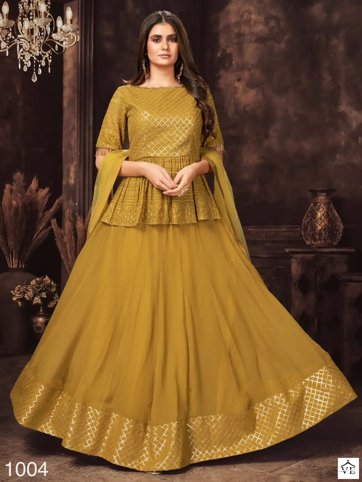 Anjani Art Couture Collection Vol 1 Georgette And Chinnon Wholesale Ready To Wear Suits Catalog — Wholesale Salwar Suits, MPA wholesale from Surat - Gallery Image 5