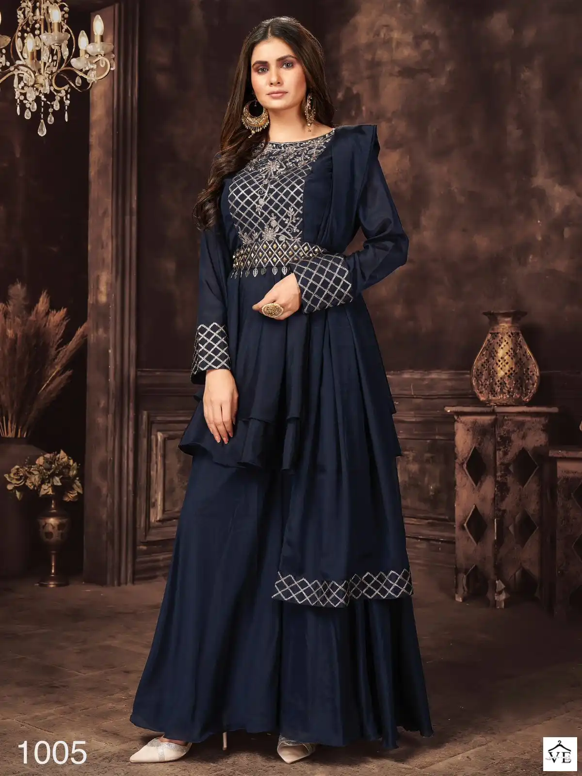 Anjani Art Couture Collection Vol 1 Georgette And Chinnon Wholesale Ready To Wear Suits Catalog — Wholesale Salwar Suits, MPA wholesale from Surat — view 6