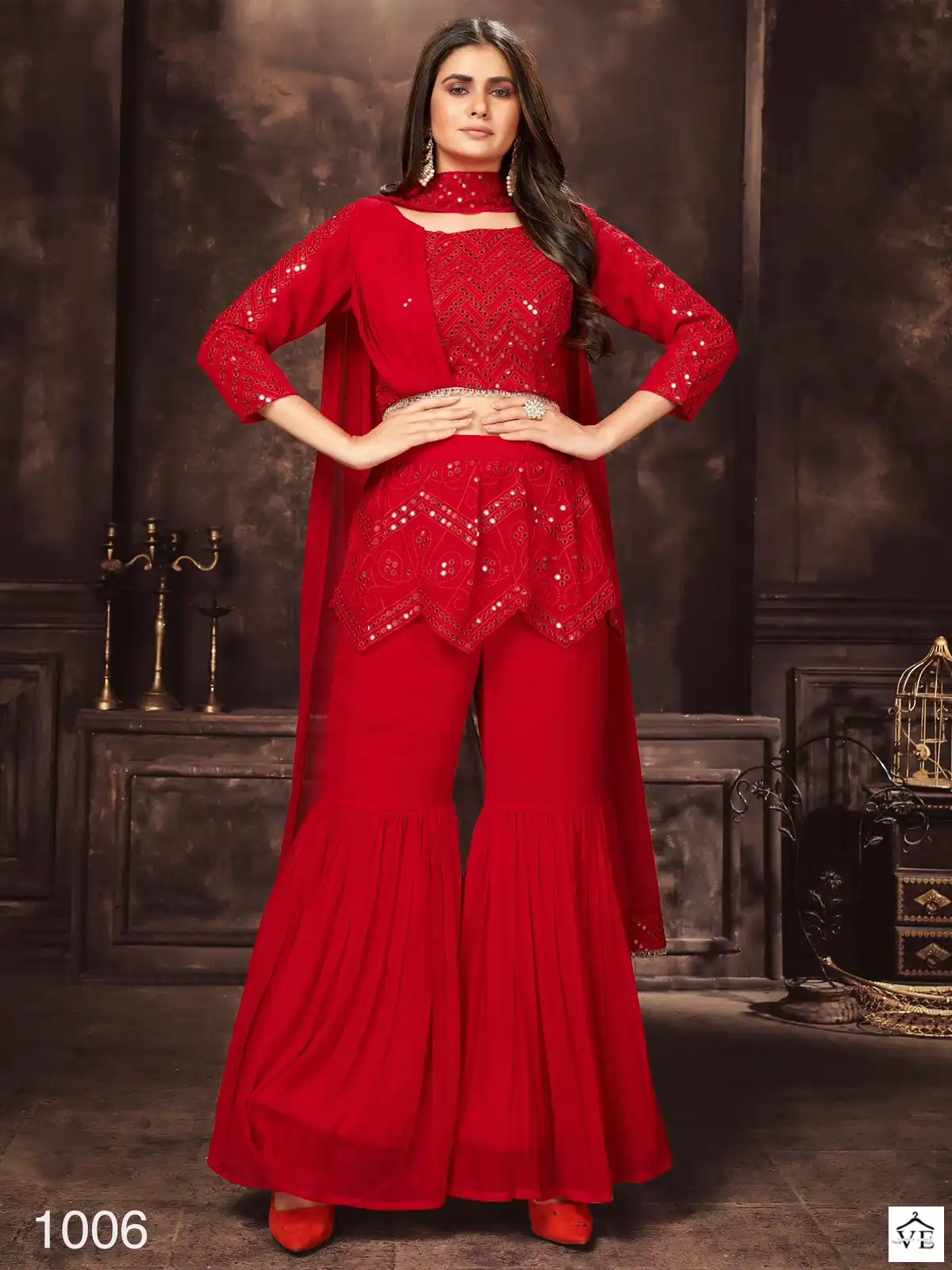 Anjani Art Couture Collection Vol 1 Georgette And Chinnon Wholesale Ready To Wear Suits Catalog — Wholesale Salwar Suits, MPA wholesale from Surat - Gallery Image 2